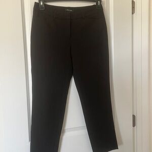 White House Black Market Women's Slim Black Ankle Slacks, Size 4